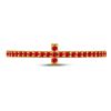 Image 2 : 1/6 CTW Round Ruby Stackable Cross Ring 10kt Yellow Gold - REF-10K8R
