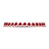 Image 2 : 1/8 CTW Round Ruby Single Row Stackable Ring 10kt Rose Gold - REF-7N5Y