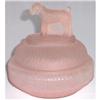 Image 1 : STANDING TERRIER Pink Satin Glass Powder Jar #978947