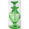 Image 1 : Green Depression Glass Perfume Bottle 1 #978977