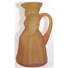 Image 1 : Czech Lady Yellow Satin Art Glass Syrup Pitcher #978983