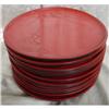Image 1 : 12 Japanese Red Lacquer plates, Daruma #979312