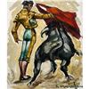 Image 1 : ORIG OIL PAINTING OF A BULLFIGHT #979361