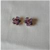 Image 1 : Estate~Amethyst & Ruby Ear Studs/14K Y Gold #979398