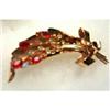 Image 1 : Brooch Pin Coro Copper Plated Sterling Stones  #979657