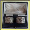 Image 1 : ANTIQUE DUTCH SILVER P NAPKIN RINGS ORIGL BOX #979859