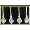 Image 1 : ARTS & CRAFTS SILVER ENAMEL SPOONS orig box #979867