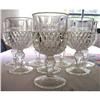 Image 1 : Indiana Glass Diamondpoint Eight Clear Goblets  #984569