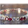 Image 1 : RHJ Cubic Zirconium & Synthetic Ruby Bracelet #984740