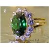 Image 1 : RHJ Simulated Emerald (YAG) Oval Ring & Cubic #984748