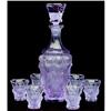 Image 1 : Czech Bohemian ALEXANDRITE Decanter Set  #984762