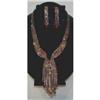 Image 1 : Runway Bronze Austrian Crystal Necklace ER Set #985179