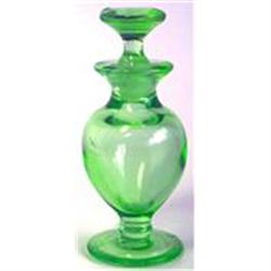 Green Depression Glass Perfume Bottle 2 #985276