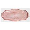 Image 1 : Pink Depression Glass Deco Vanity Tray #985293