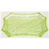 Image 1 : Green Depression Glass Sowerby Vanity Tray  #985332