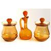 Image 1 : Pilgram Yellow Glass Condiment Set #985526