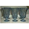 Image 1 : Elegant Jamestown Fostoria Goblets Six Blue #985848