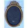 Image 1 : OVAL FRENCH GILT BRONZE FRAME RIBBON BOW 19C #985879