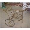 Image 1 : BRASS TEACART TROLLEY SERVING CART #995072