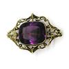 Image 1 : 14 kt. Gold, and Amethyst, Arts and Crafts Pin #995392