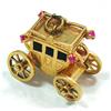 Image 1 : Jeweled 14Kt. Gold Coach Charm  #995459