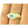 Image 1 : Ladies Designer 14k Yellow Gold Blue Topaz Ring#1005406