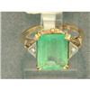 Image 1 : WOW 3ct Emerald with 0.02 cts of Diamonds 18k #1005413