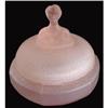 Image 1 : Pink BABS ll Satin Glass Figural Dresser Jar #1005535