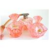 Image 1 : Rose Pink Crystal POMPADOR Perfume Bottle Set #1005566