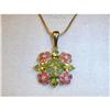 Image 1 : 14K YG Emerald Ruby Peridot Diamond Pendant #1005932