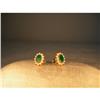 Image 1 : Estate 24K 22K Gold Emerald Seed Pearl Earrings#1005965