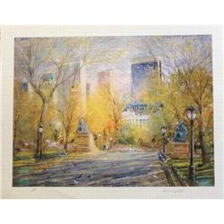 Kamil Kubik, Poets Walk, Signed Serigraph #1006224