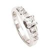 Image 1 : PRINCESS CUT diamond ring 1.42 carat gold 14K #1006261