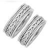 Image 1 : 7mm each HiS & HERS platinum wedding band set #1006290