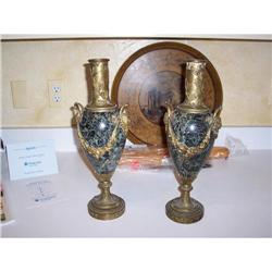 Pair French Marble & Bronze Cassolettes c.1900 #1015770