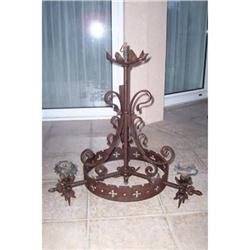 French wrought iron chandelier c.1870 (3 #1015849