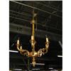 Image 1 : French Wooden Gold Chandelier c.1950 #1015895