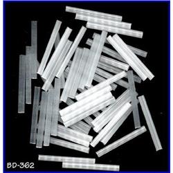 1500 VINT  ICE FROST GLASS TUBE BEADS 25 mm #1015971