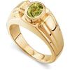Image 1 : GENTS 14k Gold Ring GENUINE PERIDOT #1015987