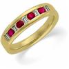 Image 1 : 14k GOLD WEDDING BAND  RUBYS  DIAMONDS #1015993