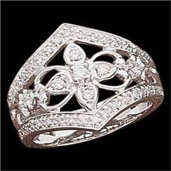 14k WhiteGold DIAMOND WEDDING BAND Exquisite! #1015997