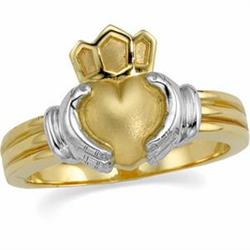 14k GOLD IRISH CLADDAGH RING #1016001