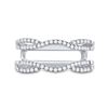 Image 2 : 1/3 CTW Round Diamond Wrap Ring 14kt White Gold - REF-41Y9X