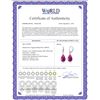 Image 2 : Genuine 14 ctw Amethyst Earrings 14KT White Gold - REF-28K5V
