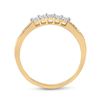 Image 3 : 1 CTW Princess Diamond Bridal Wedding Engagement Ring 10kt Yellow Gold - REF-76N2Y