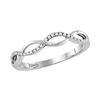 Image 1 : 1/6 CTW Round Diamond Twist Ring 10kt White Gold - REF-14T4K