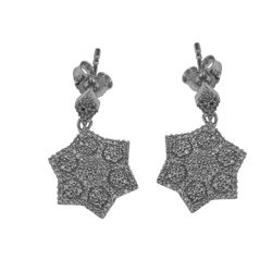 0.67 CTW Diamond Earrings 14K White Gold - REF-48N2Y