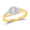 Image 1 : 1/3 CTW Round Diamond Solitaire Bridal Wedding Engagement Ring 10kt Yellow Gold - REF-25X5T