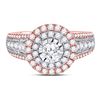 Image 2 : 1 & 1/4 CTW Round Diamond Solitaire Bridal Wedding Engagement Ring 14kt Rose Gold - REF-120N3Y