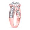 Image 3 : 1 & 1/4 CTW Round Diamond Solitaire Bridal Wedding Engagement Ring 14kt Rose Gold - REF-120N3Y